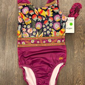 GK Purple Floral Leotard